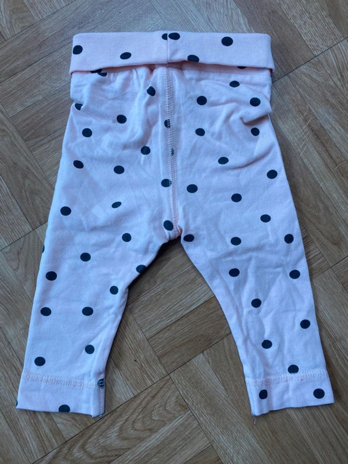 Legging rose avec petit pois noir H&M (NEUF) - photo numéro 3