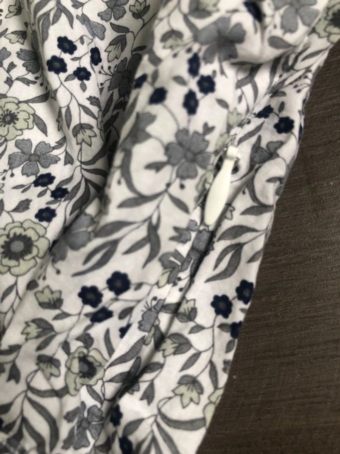 Blouse Somewhere taille 38 fleurie bleu gris - photo numéro 4