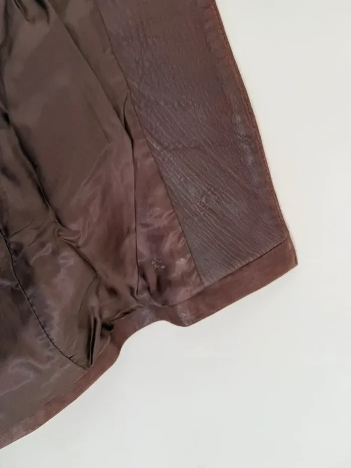 Veste en cuir marron Tehen - photo numéro 8