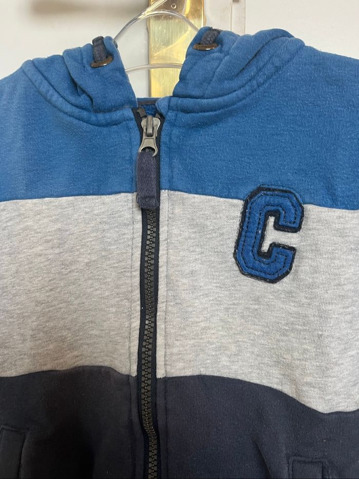 Gilet Vertbaudet bleu gris marine - photo numéro 2