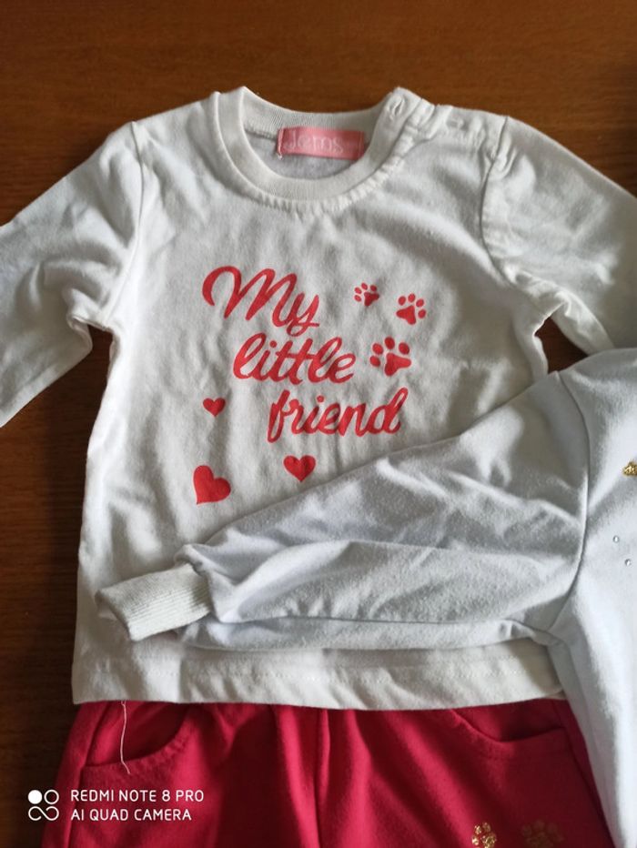 Ensemble jogging 3 pièces fille 18mois - photo numéro 3