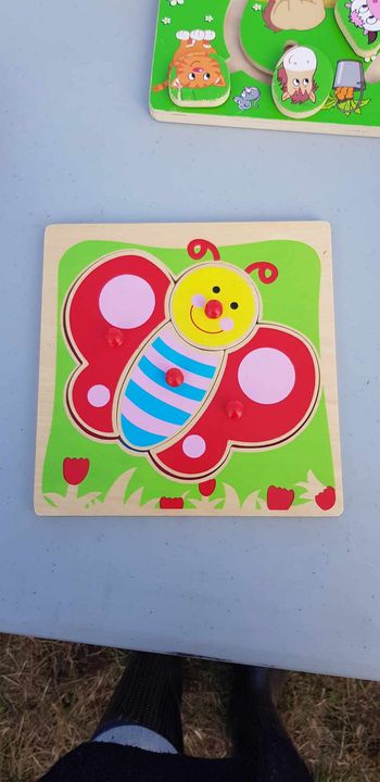 Puzzle papillon en bois 4 pièces