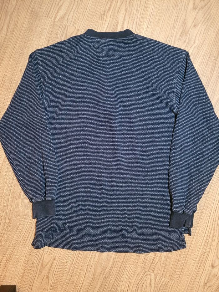 Pull Half Zip à boutons Bleu Marine Nautica - photo numéro 2