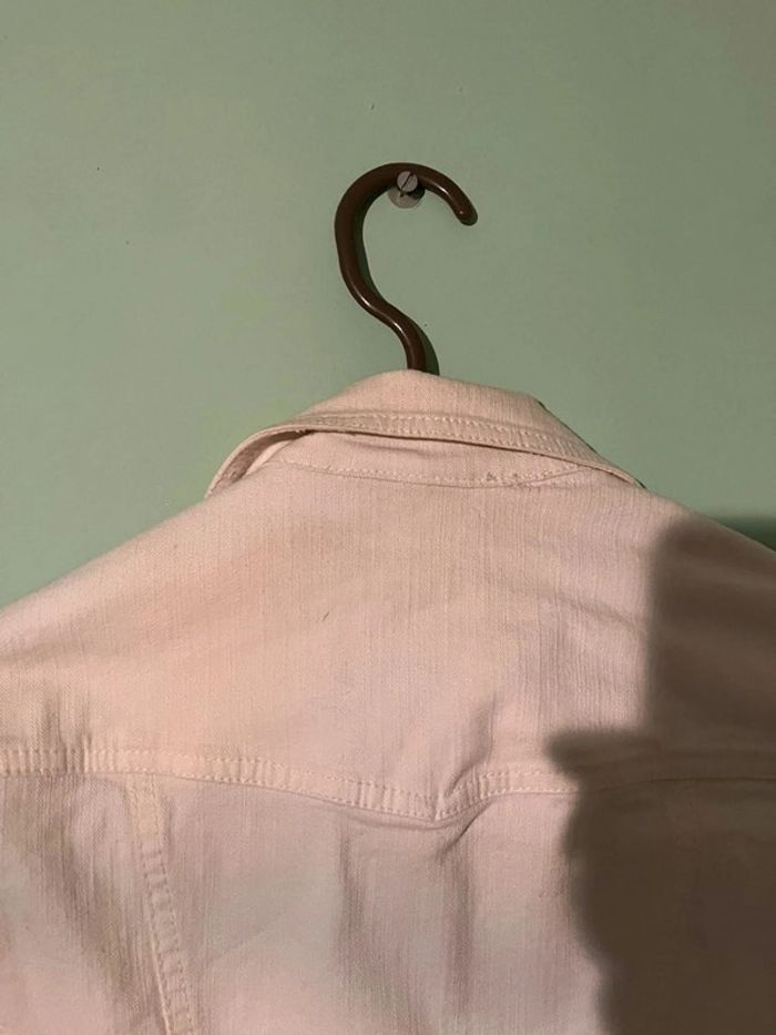 Veste en jean blanc OCCAZ Taille 36 / S - photo numéro 4