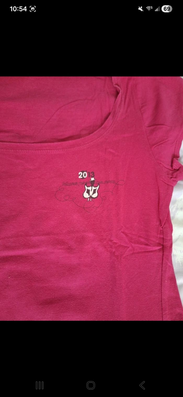 T-shirt fuschia - photo numéro 2