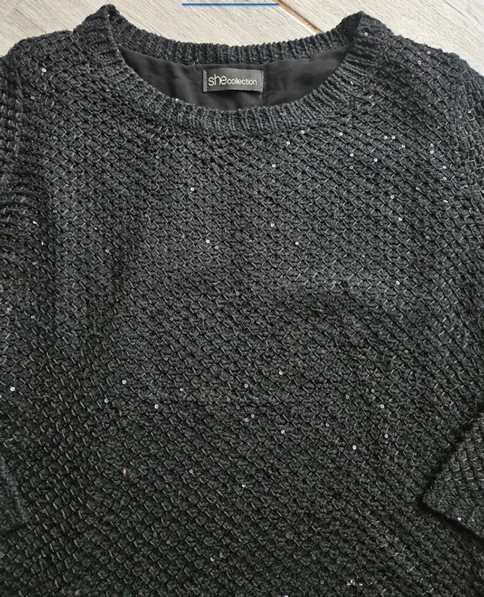 Pull a sequins femme taille L - photo numéro 3