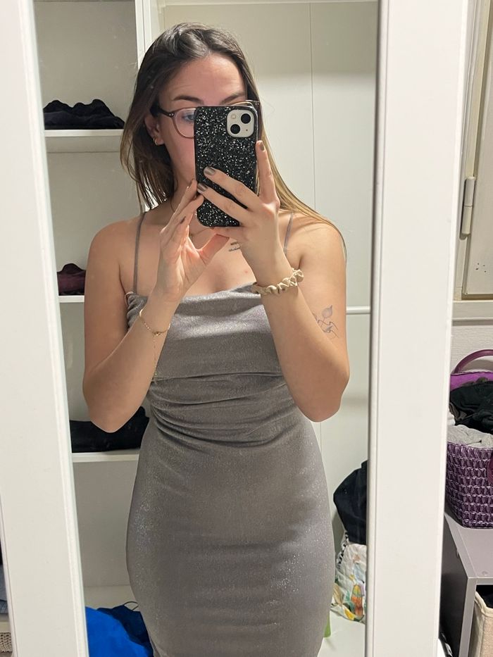 Robe argentée