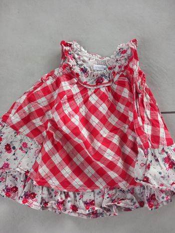 Robe d'été rouge à carreaux 6M Absorba