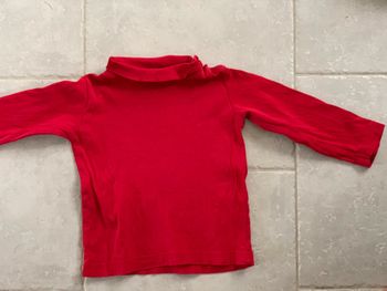 Sous pull rouge 24 mois