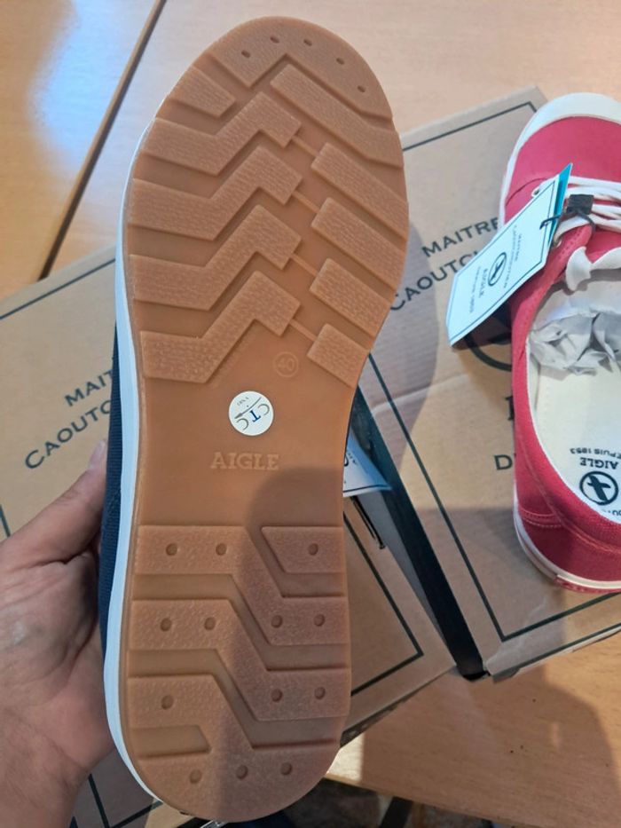 Aigle baskets en toile femme été P.40 neuves - photo numéro 19