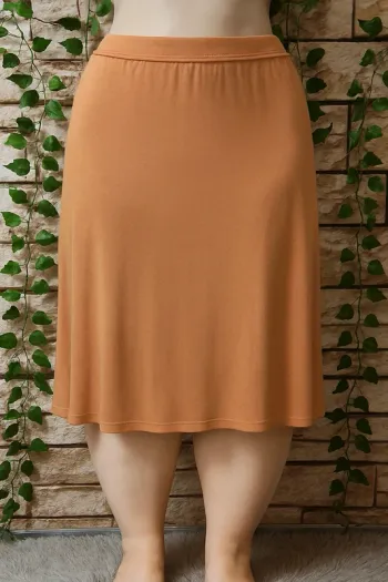 🌸Jupe Fluide Camel Doré Itiknits Taille 42🌸