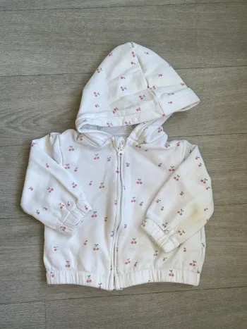 Gilet zippée cerise 12mois