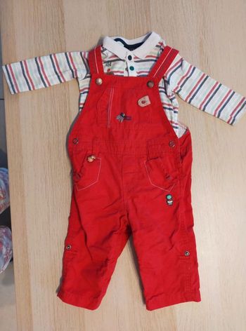 Salopette+bodie Sergent Major 9 mois