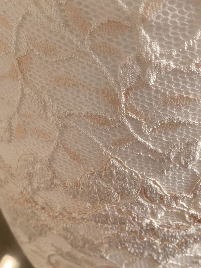 Jupe lingerie dentelle beige L - photo numéro 6