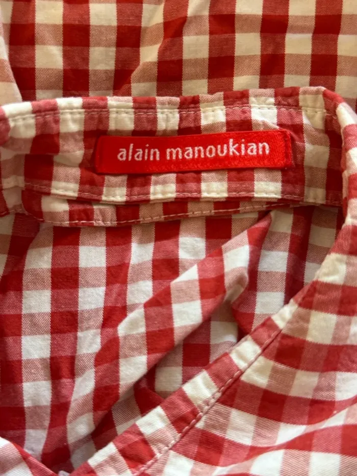 Débardeur dos nu Y2K années 2000 à motifs Vichy Alain manoukian taille M/L - photo numéro 5