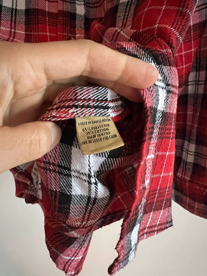 Chemise Fieldn Forest ( vintage dressing ) coton / flanelle taille M couleur rouge et grise. - photo numéro 6