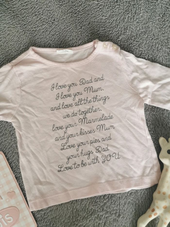 T-shirt à texte 3 mois - photo numéro 2