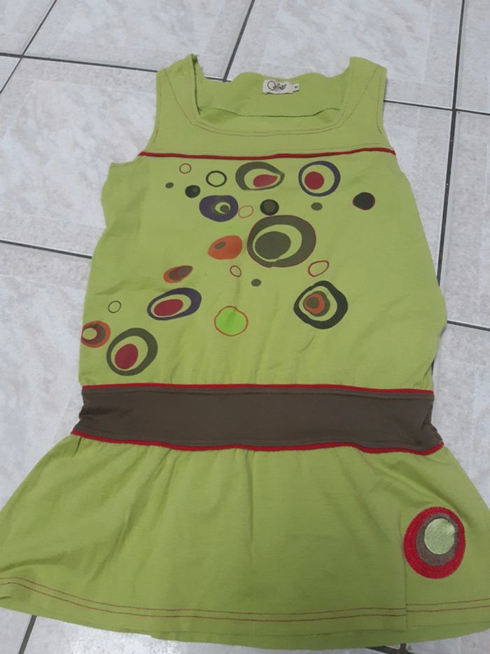 Tunique verte rond hippie coline M femme