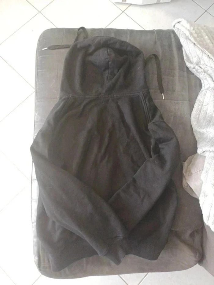 Sweat à capuche zippé Ralph Lauren noir taille M logo brodé blanc - photo numéro 5