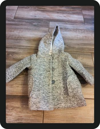 Manteau avec capuche gris blanc Unit Girl Outerwear Taille 6 mois