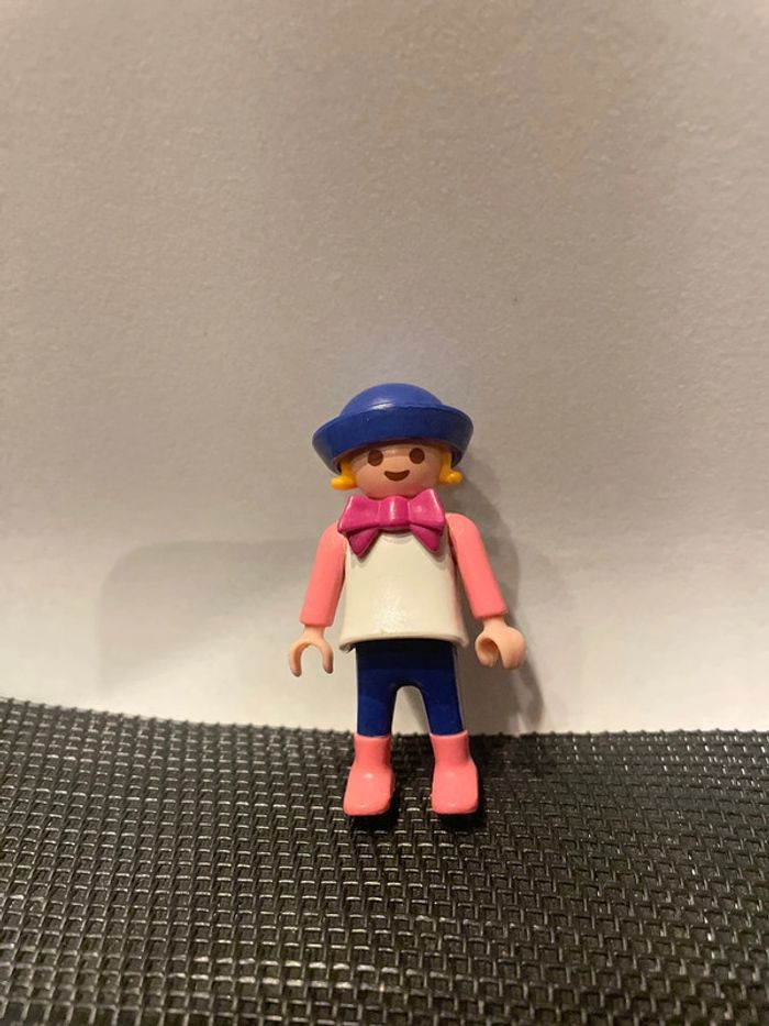 Playmobil figurine fille chapeau bleu 5510 5955 enfant belle époque 1900 série rose