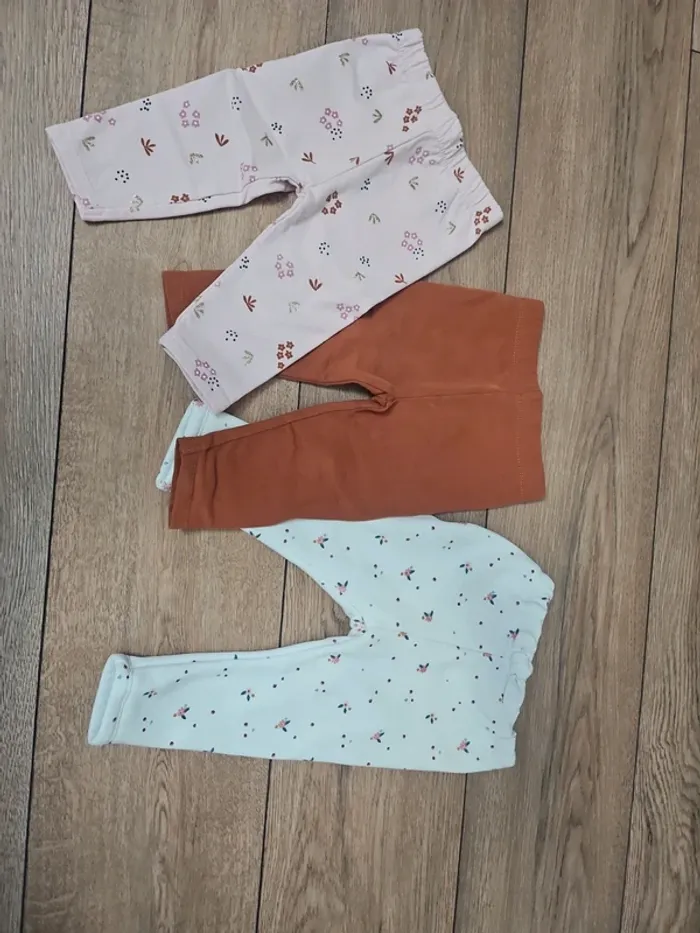 3 leggings chaud bebé fille