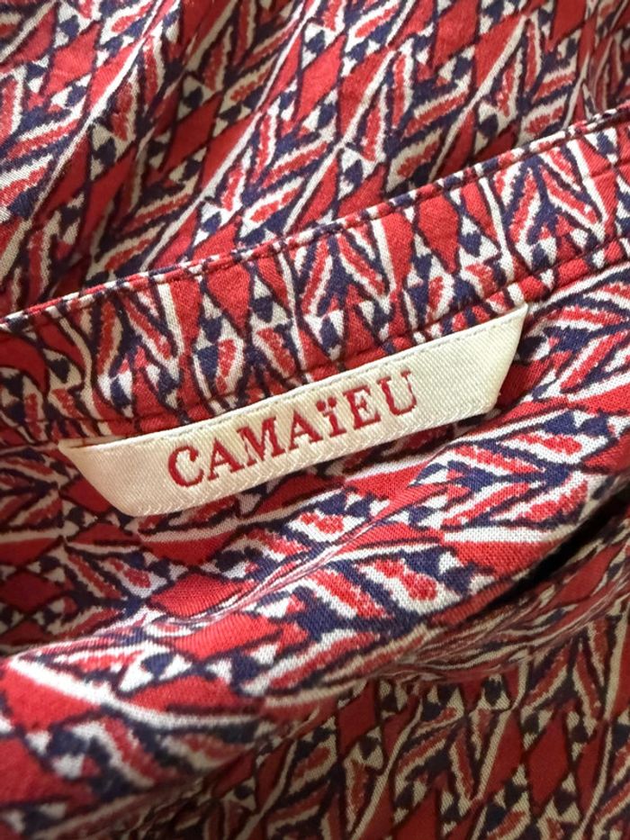 Robe d’été rouge à motifs Camaïeu - photo numéro 10