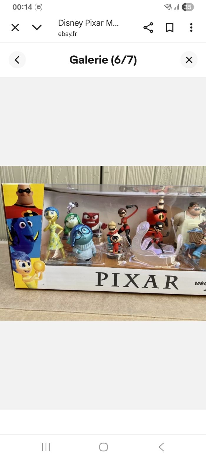 Playset malette de 20 personnages pixar disneyneuf - photo numéro 3