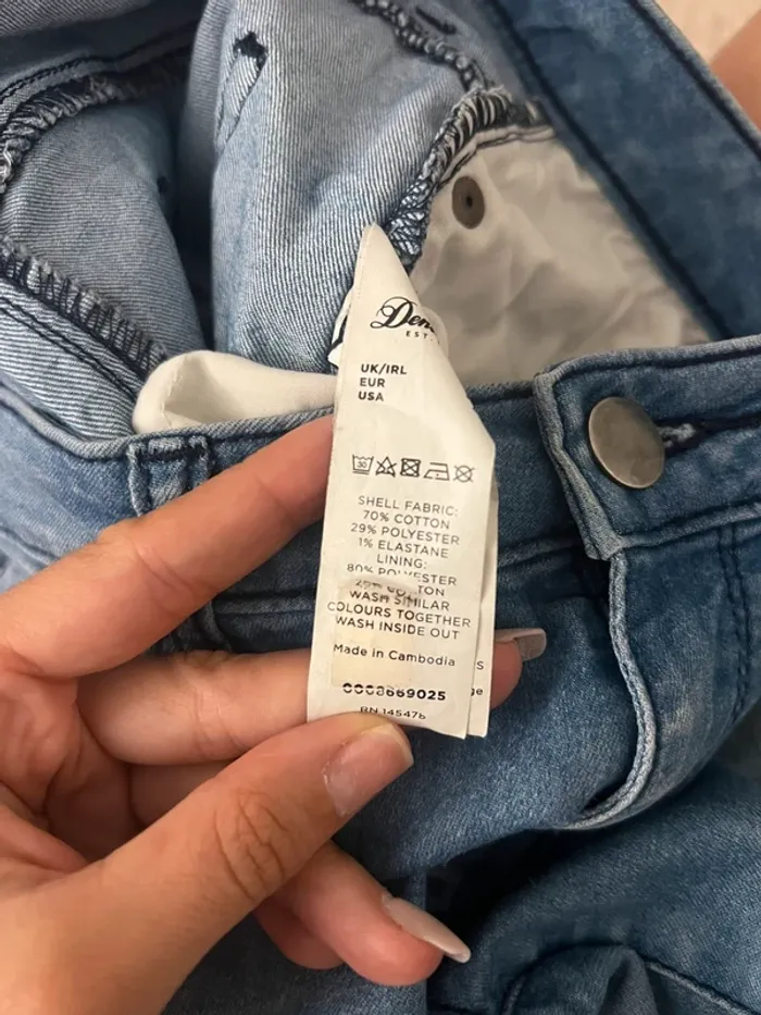Jean skinny bleu clair troué aux genoux Denim&co - photo numéro 11