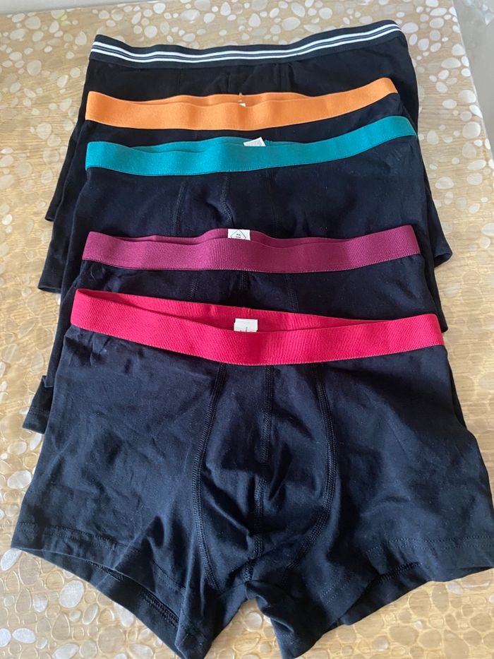 Lot de 5 caleçons en coton noir - photo numéro 2