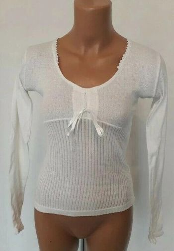 Beau pull blanc pour l'été T: 38/40 en TBE