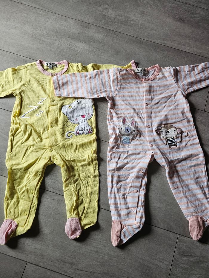 2 pyjama léger chat ZZZ singe - photo numéro 1
