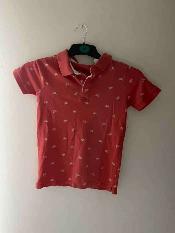 Polo orange de la marque Okaidi