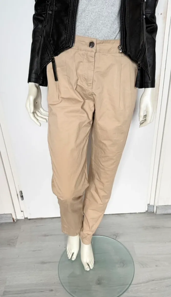 Pantalon chino ONLY femme – Taille 38/34 – beige – Neuf avec étiquette - photo numéro 2