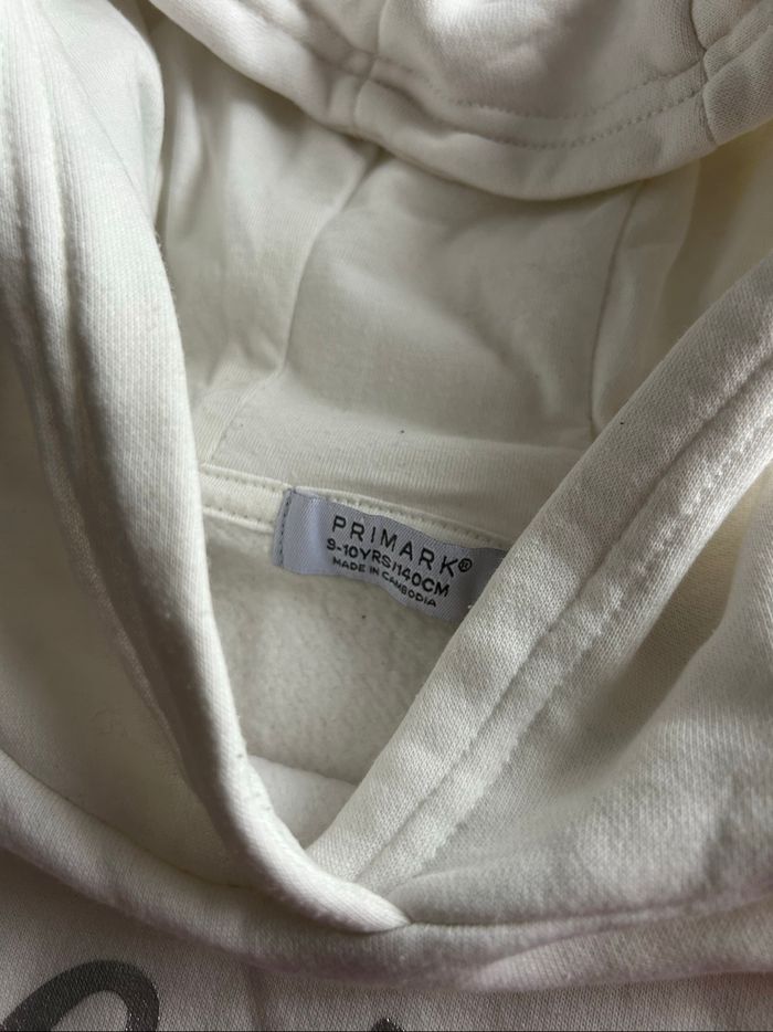 Sweat à capuche blanc crème et argenté - photo numéro 4