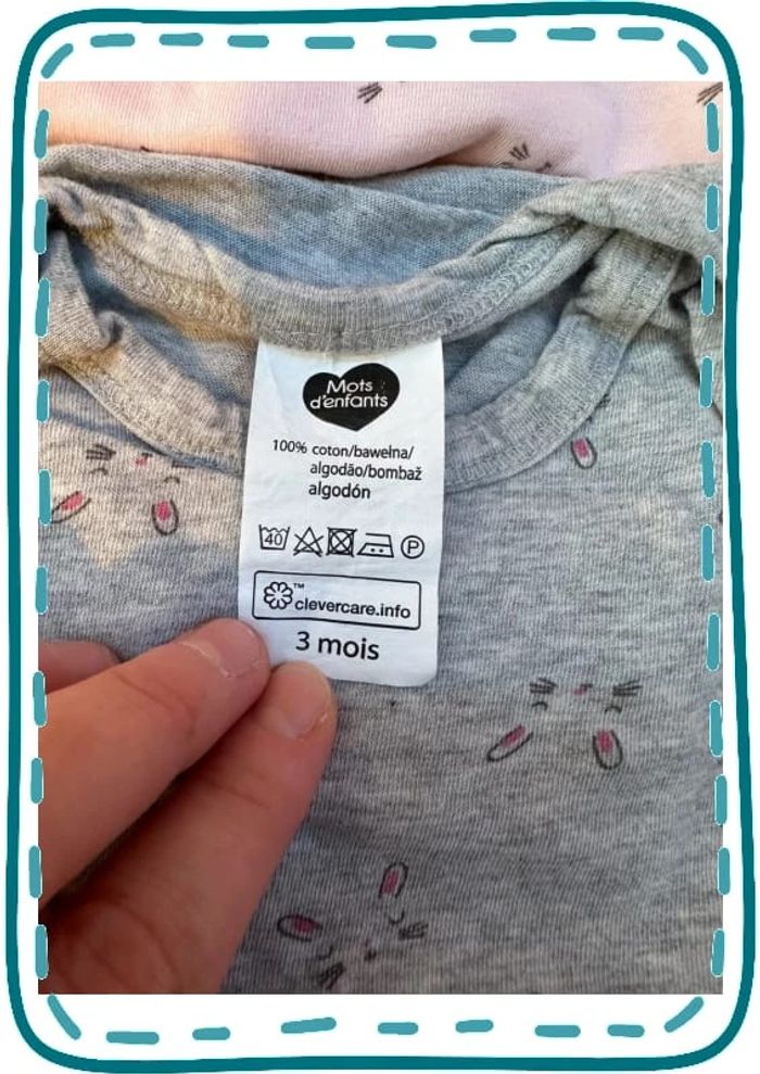 Lots de 5 bodies 3mois - photo numéro 2