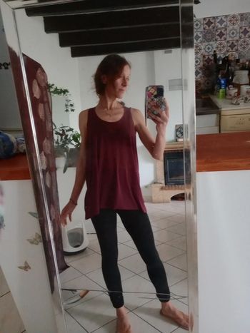 Débardeur femme M prune c85