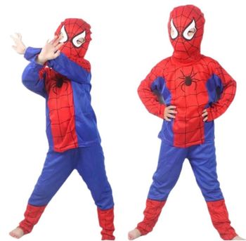 Déguisement spiderman bleu et rouge 5-6ans