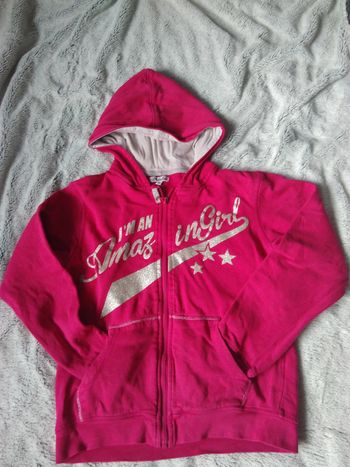 Gilet fille 10 ans à capuche rose 37