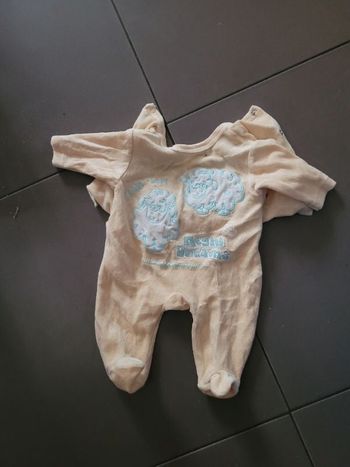 Pyjama velours naissance