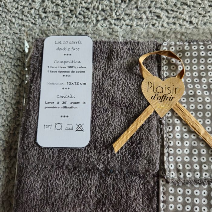 10 lingettes lavables 12x12 cm - photo numéro 3