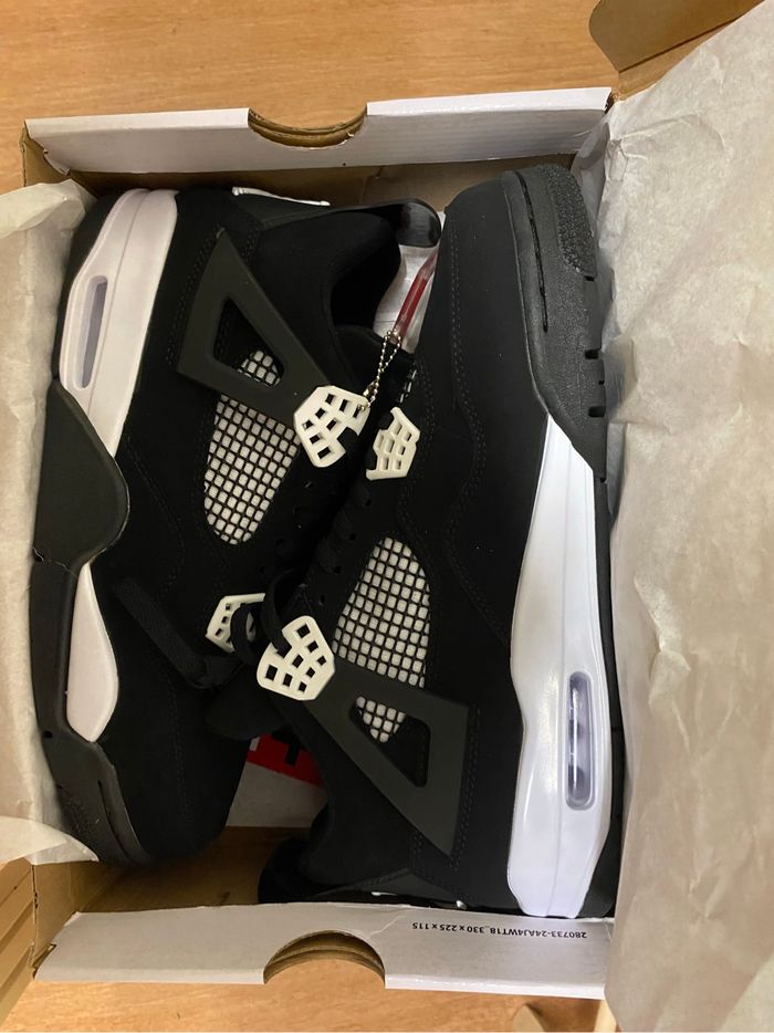 Air Jordan 4 Retro White Thunder - Noir & blanc - photo numéro 8