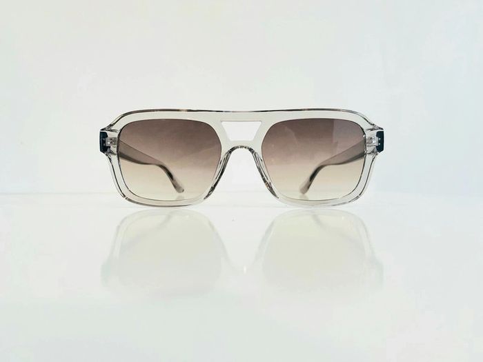 Lunette de soleil mixte transparente verres kaki dégradés uvprotection catégorie 2 - photo numéro 2
