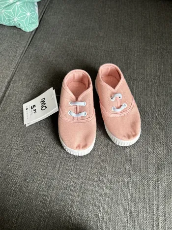 Chaussures en toile bébé fille, rose, taille 23