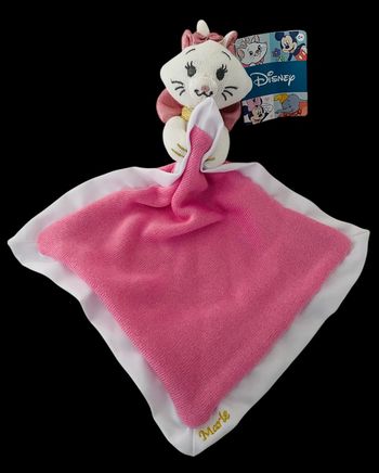 B6336❤️  Doudou plat Mouchoir Marie Les Aristochats blanc Rose Disney Simba Toys