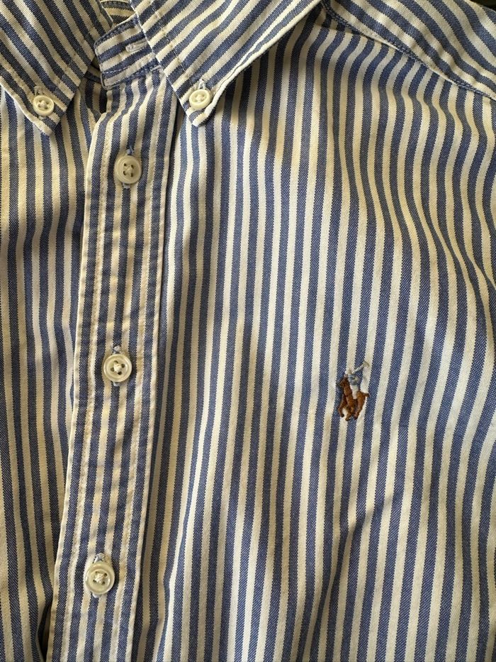 Chemise rayé bleu Ralph lauren taille 10/12 ans M - photo numéro 6
