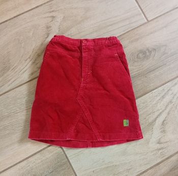 jupe en velours bordeaux 6 ans