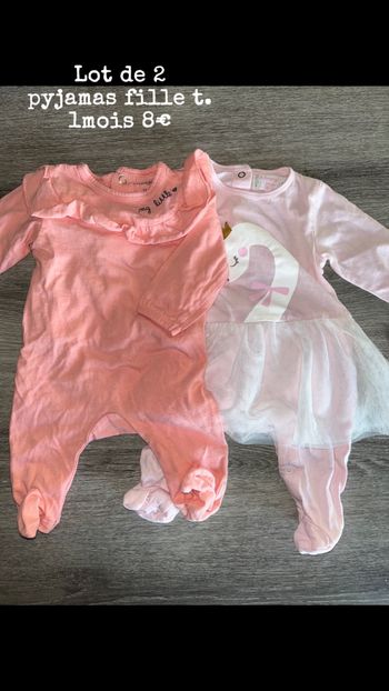 Lot 2 pyjamas fille