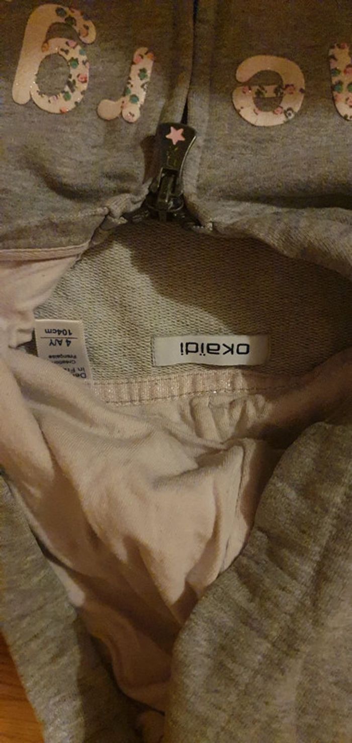 gilet sweat okaidi gris - photo numéro 3