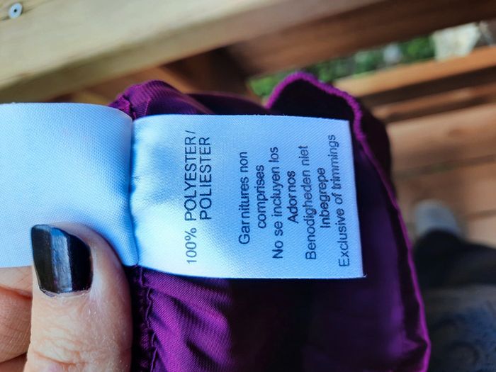 Superbe pyjama 2 pièces Etam, satin et transparent, violet, taille 38 - photo numéro 11